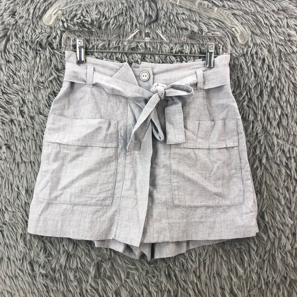 Cabi Shorts Small Blue Court Skort Belted High Waist Button Front Skirt Shorts